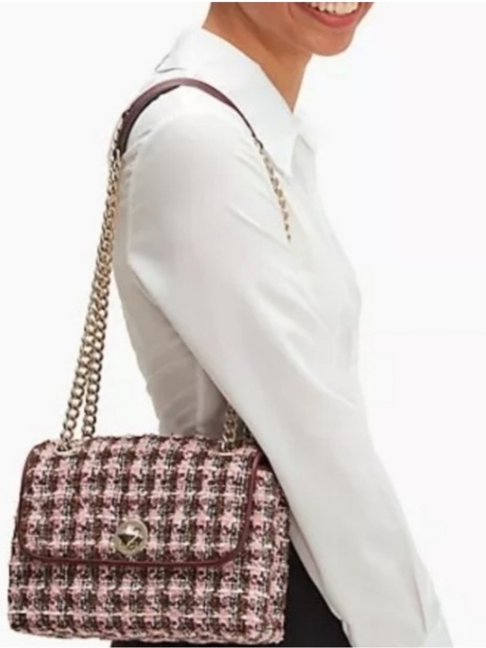 Kate Spade Natalia Tweed Flap Crossbody Bag